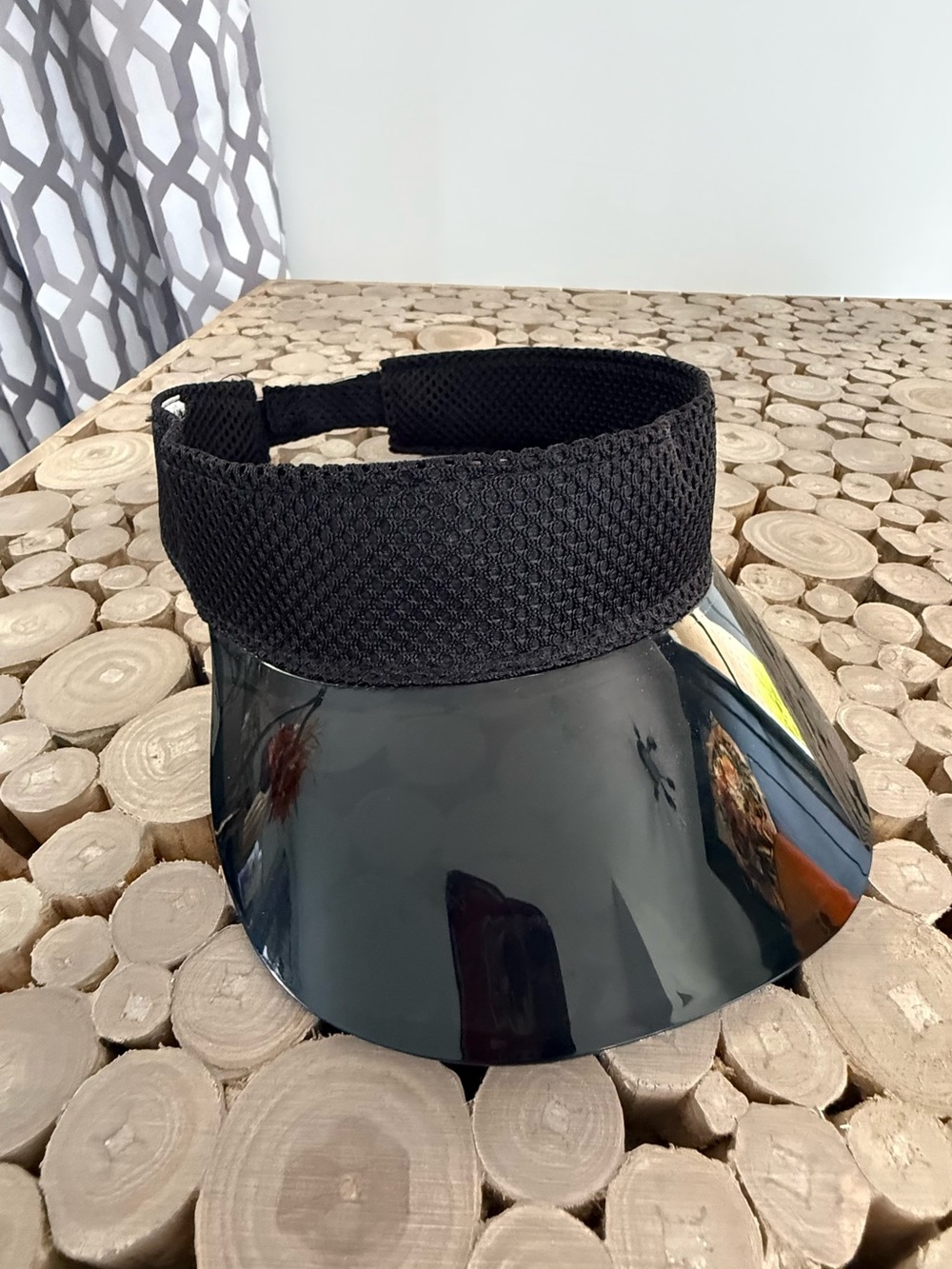 Vintage Black Tinted Visor with Elastic Band